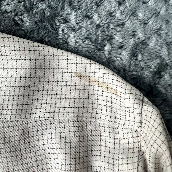 Faconnable Dress Shirt Mens 3 15.5L Long Sleeve Button Down Check Made In Usa - Picture 2 of 8